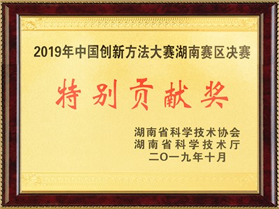 中國(guó)創(chuàng)新方法大賽湖南賽區(qū)決賽（特別貢獻(xiàn)獎(jiǎng)）